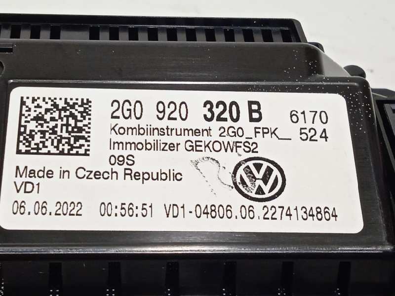 Recambio de cuadro instrumentos para volkswagen t-cross sport referencia OEM IAM 2G0920320B  