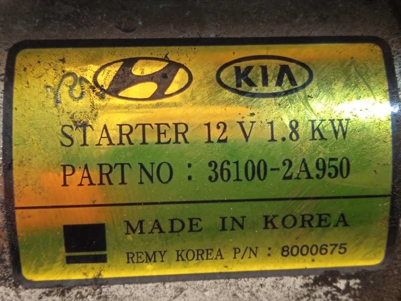 Recambio de motor arranque para hyundai i30 (gd) style referencia OEM IAM 361002A950  