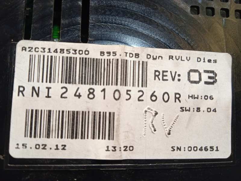 Recambio de cuadro instrumentos para renault megane iii berlina 5 p dynamique referencia OEM IAM 248105260R  