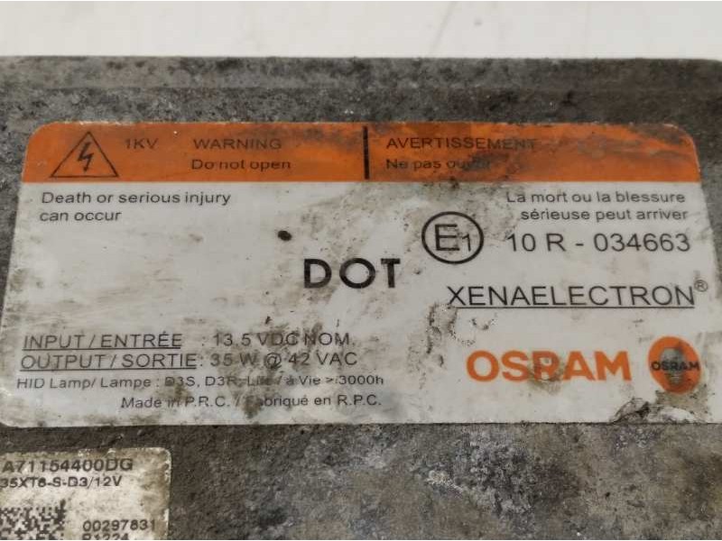 Recambio de centralita faros xenon para jaguar xf 2.2 diesel referencia OEM IAM A71154400DG BJ3213C170AA LR025157