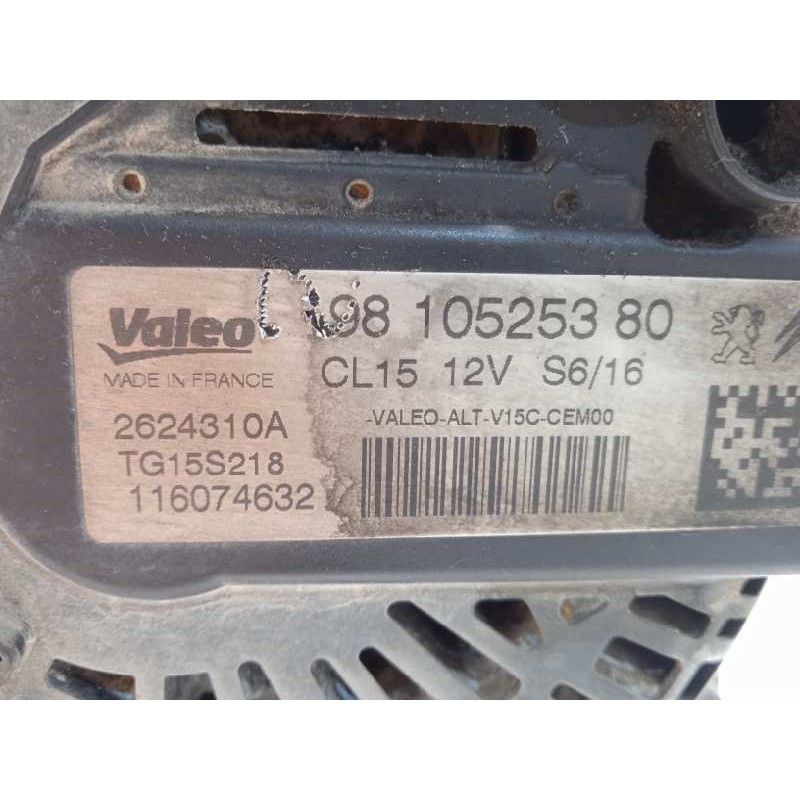 Recambio de alternador para peugeot 308 access referencia OEM IAM 9810525380  TG15S218