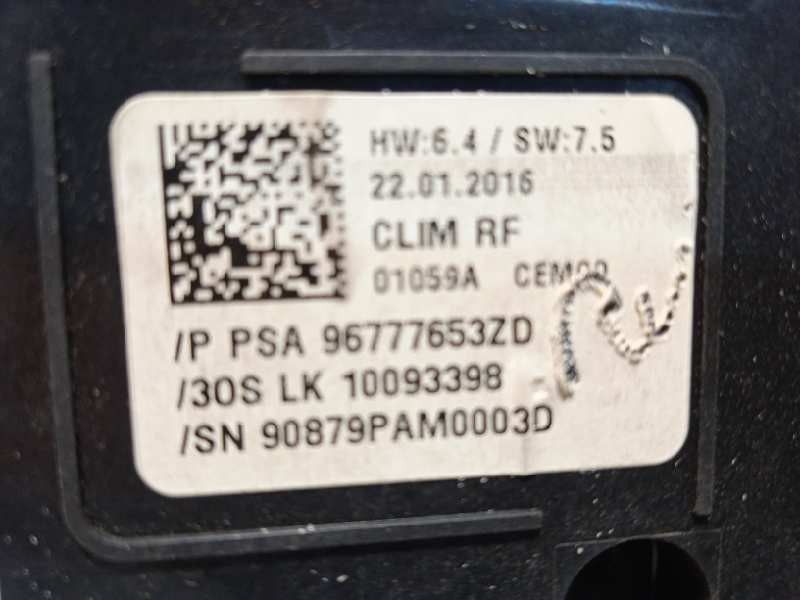 Recambio de mando calefaccion / aire acondicionado para peugeot 308 access referencia OEM IAM 96777653ZD  