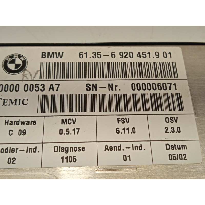 Recambio de modulo electronico para bmw serie 7 (e65/e66) 745i referencia OEM IAM 61356920451  