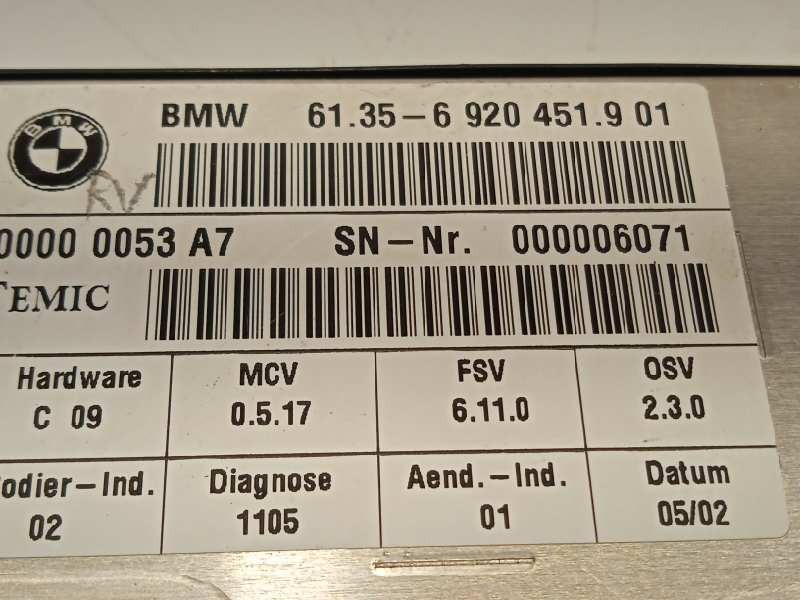 Recambio de modulo electronico para bmw serie 7 (e65/e66) 745i referencia OEM IAM 61356920451  
