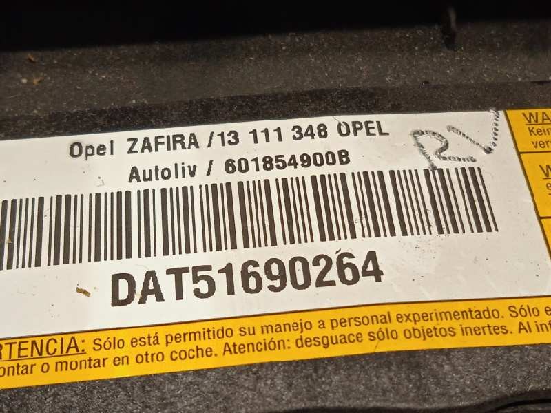 Recambio de airbag delantero izquierdo para opel zafira b 1.9 cdti referencia OEM IAM 13111348  