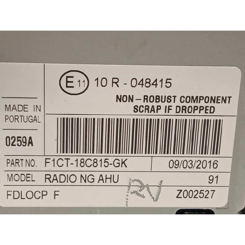 Recambio de sistema audio / radio cd para ford grand c-max (ceu) trend referencia OEM IAM F1CT18C815GK  