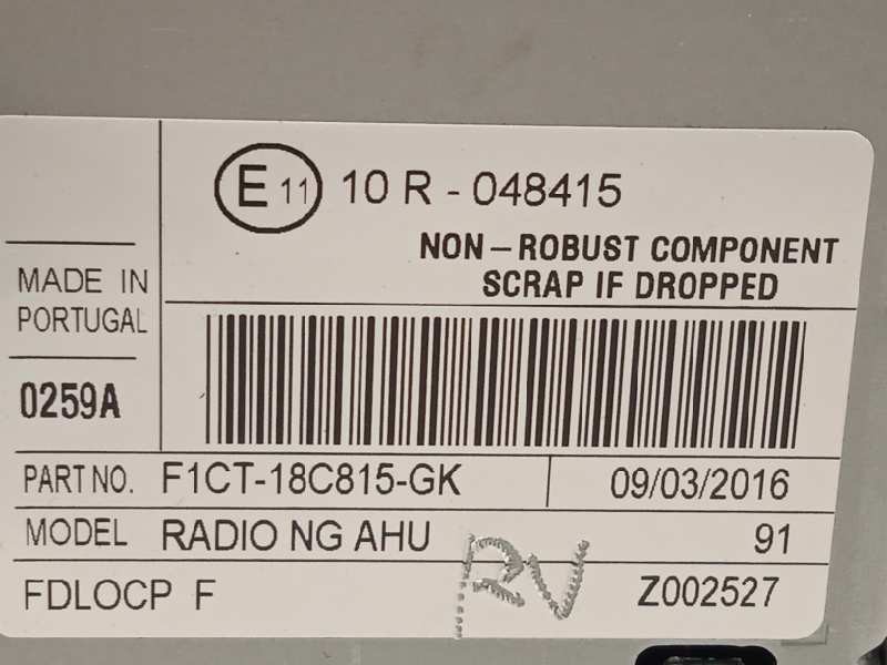 Recambio de sistema audio / radio cd para ford grand c-max (ceu) trend referencia OEM IAM F1CT18C815GK  