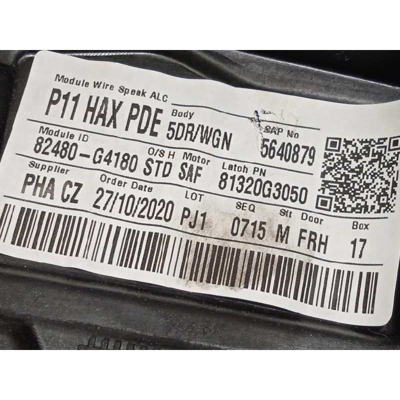 Recambio de elevalunas delantero derecho para hyundai i30 (pd) 1.0 tgdi cat referencia OEM IAM 82480G4180 82481G4000 82460G4010