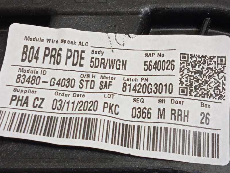Recambio de elevalunas trasero derecho para hyundai i30 (pd) 1.0 tgdi cat referencia OEM IAM 83480G4030 83481G4000 83460G4010