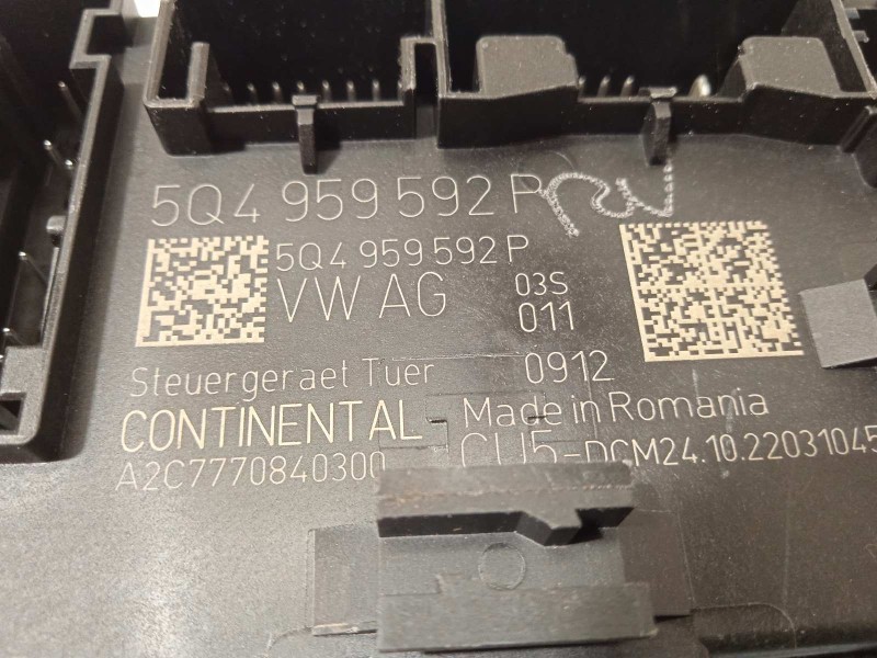 Recambio de centralita confort para volkswagen t-roc 1.0 tsi referencia OEM IAM 5Q4959592P  A2C7770840300