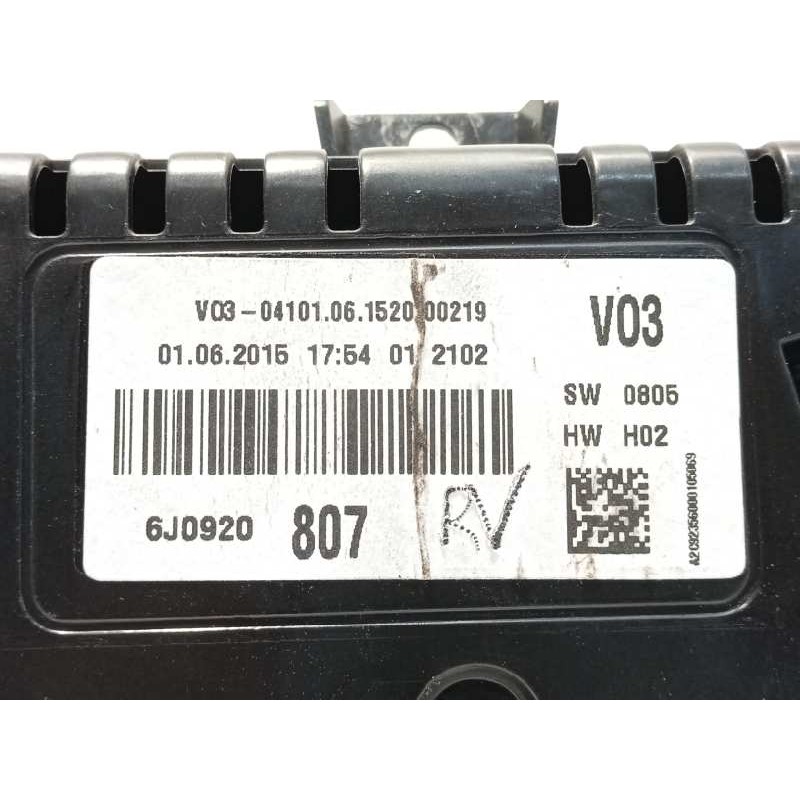 Recambio de cuadro instrumentos para seat ibiza (6j5) reference referencia OEM IAM 6J0920807  