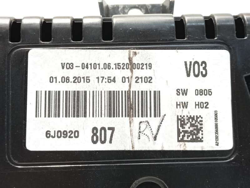 Recambio de cuadro instrumentos para seat ibiza (6j5) reference referencia OEM IAM 6J0920807  