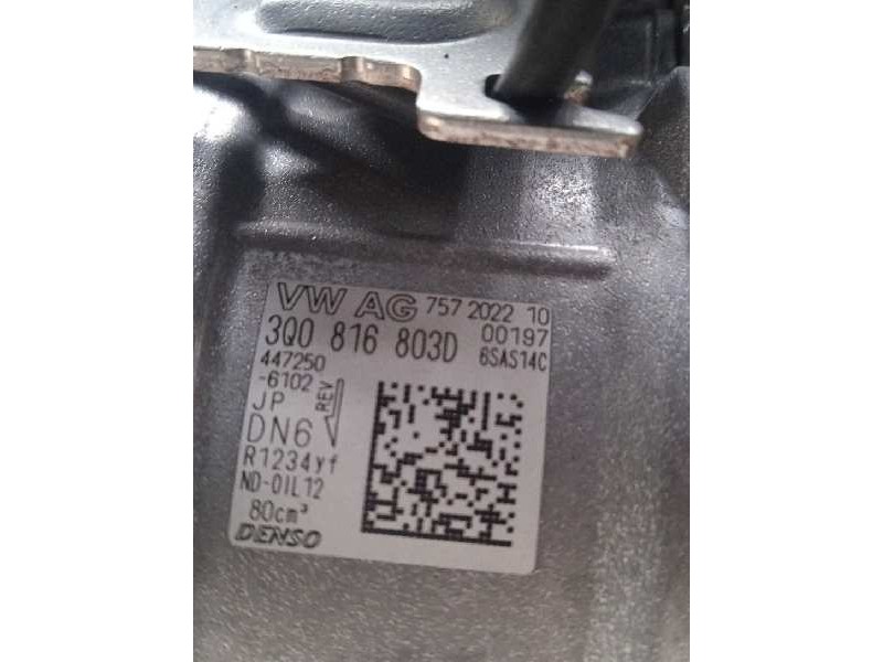 Recambio de compresor aire acondicionado para volkswagen t-roc 1.0 tsi referencia OEM IAM 3Q0816803D  6SAS14C
