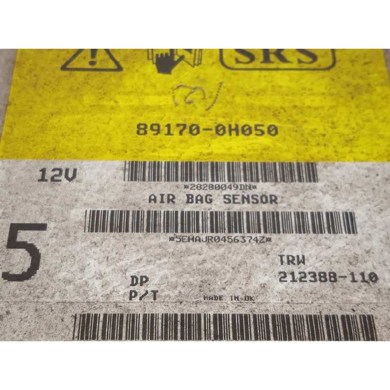 Recambio de centralita airbag para toyota aygo (kgb/wnb) 1.0 cat referencia OEM IAM 891700H050  