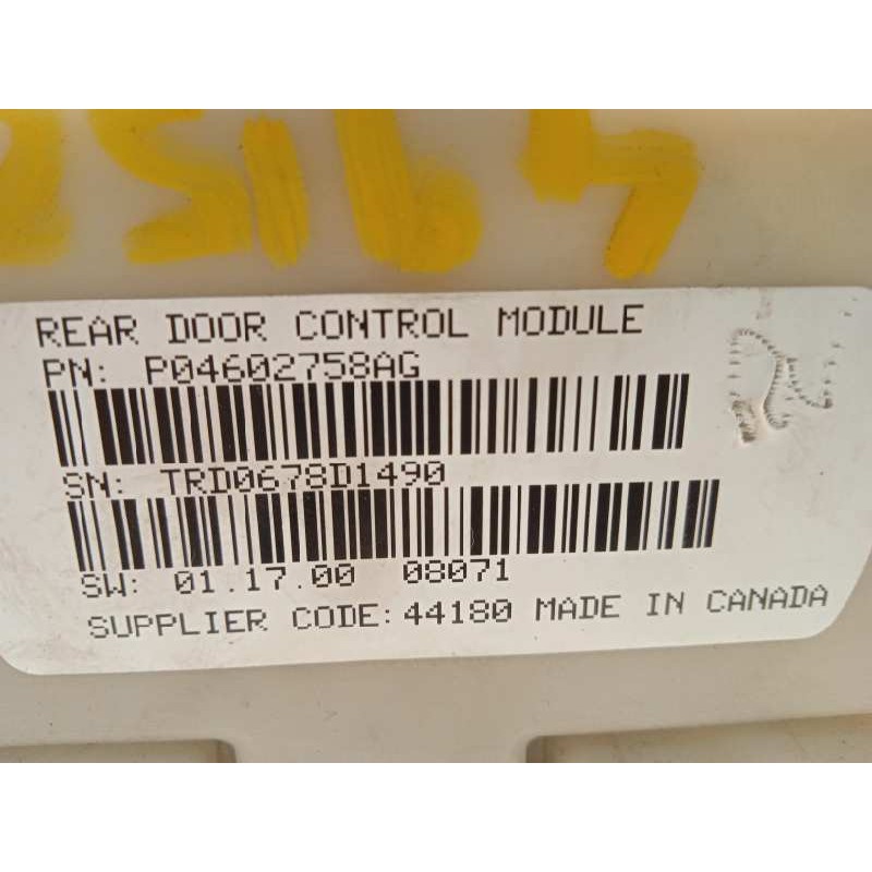 Recambio de centralita confort para chrysler grand voyager 2.8 crd cat referencia OEM IAM P04602758AG  