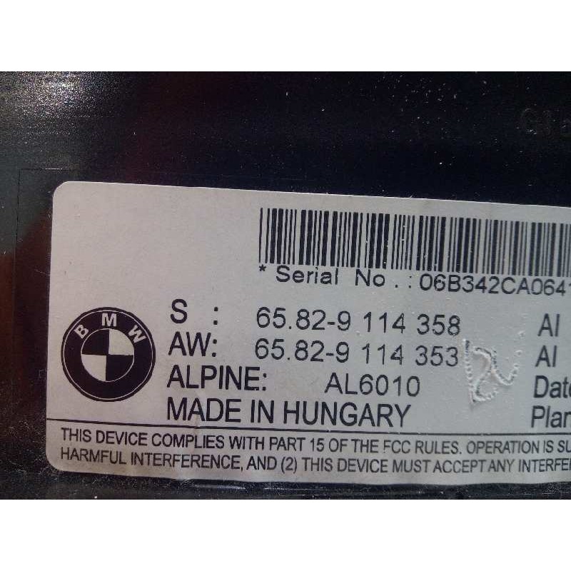 Recambio de pantalla multifuncion para bmw serie 5 berlina (e60) 530d referencia OEM IAM 65829114358  65829114353