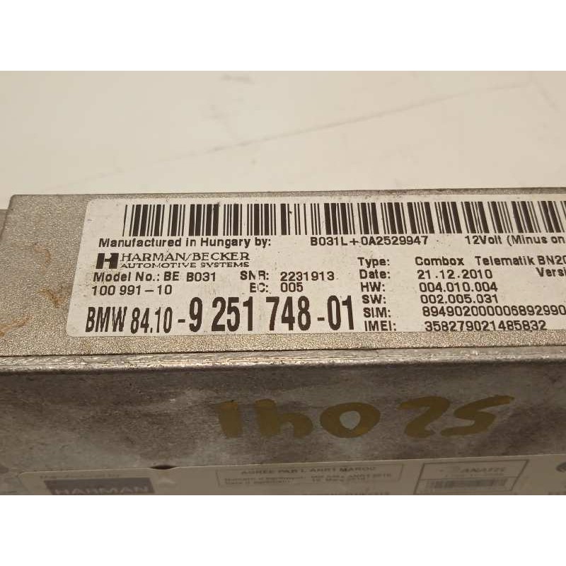 Recambio de modulo electronico para bmw x6 (e71) xdrive40d referencia OEM IAM 84109251748  