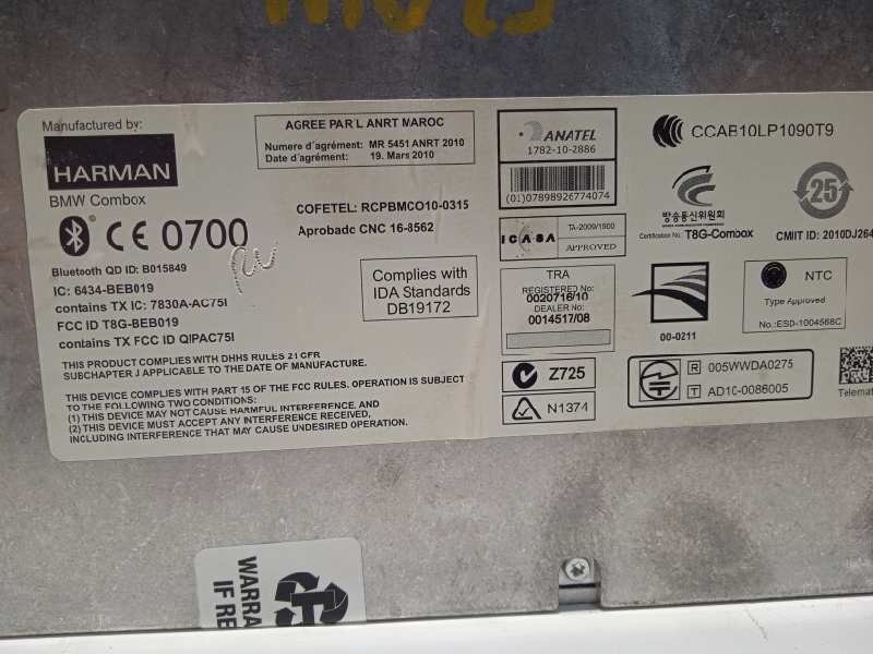 Recambio de modulo electronico para bmw x6 (e71) xdrive40d referencia OEM IAM 84109251748  