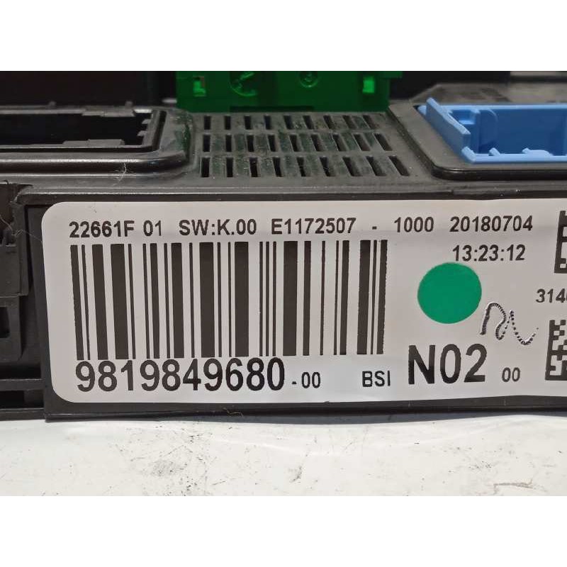 Recambio de caja reles / fusibles para citroën c-elysée shine referencia OEM IAM 9819849680  1631852680