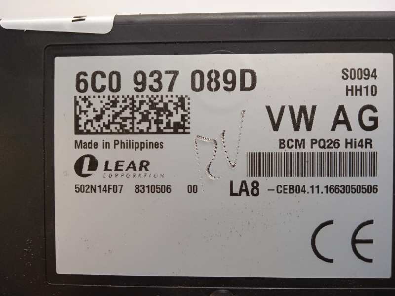 Recambio de centralita confort para seat ibiza (6p1) 1.0 tsi referencia OEM IAM 6C0937089D  6C0937089DZ00