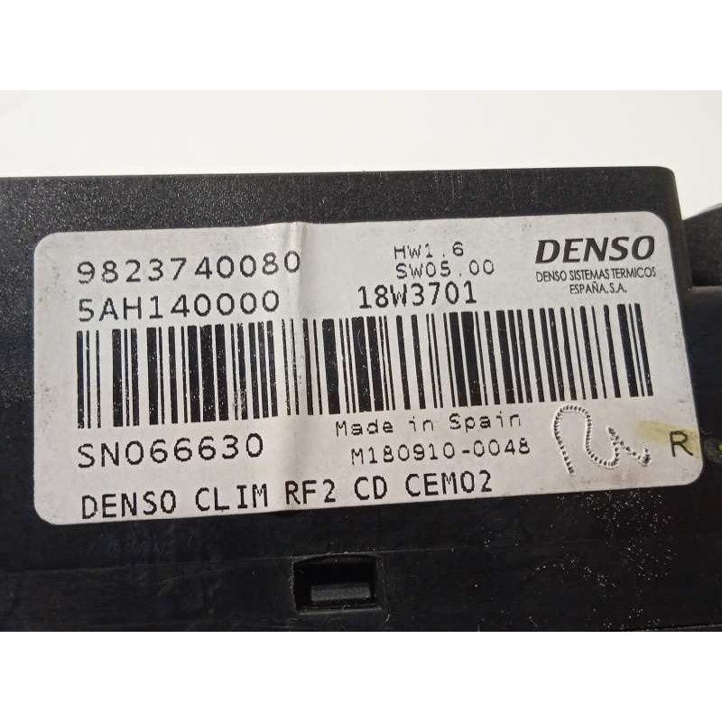 Recambio de mando climatizador para citroën c-elysée shine referencia OEM IAM 9823740080  