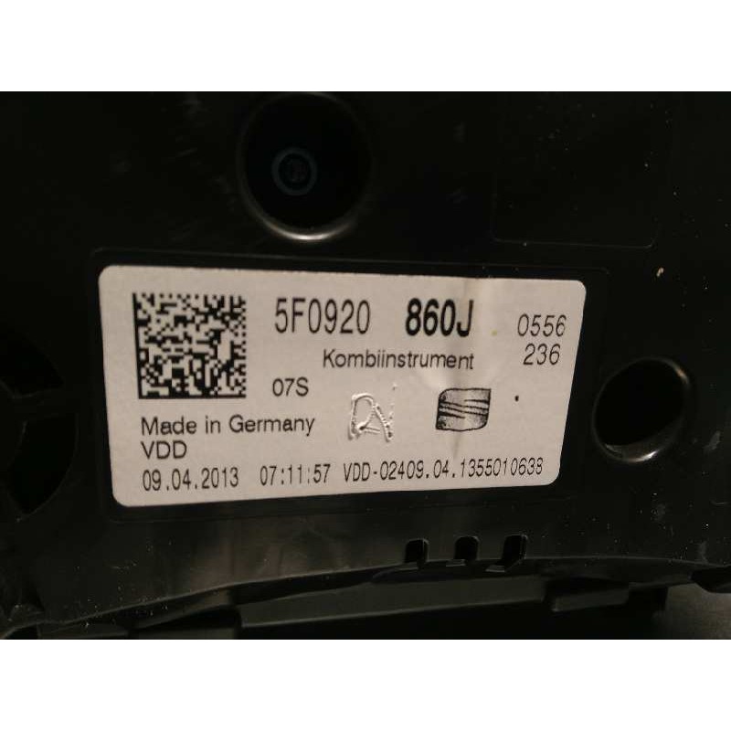 Recambio de cuadro instrumentos para seat leon (5f1) style referencia OEM IAM 5F0920860J  
