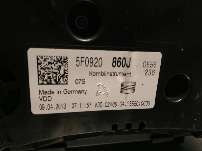 Recambio de cuadro instrumentos para seat leon (5f1) style referencia OEM IAM 5F0920860J  