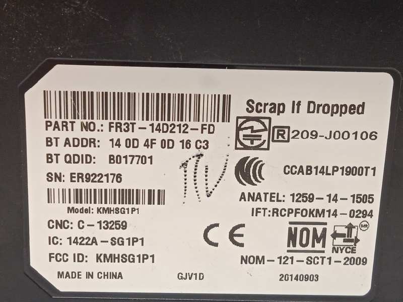 Recambio de modulo electronico para ford mustang basis referencia OEM IAM FR3T14D212FD  