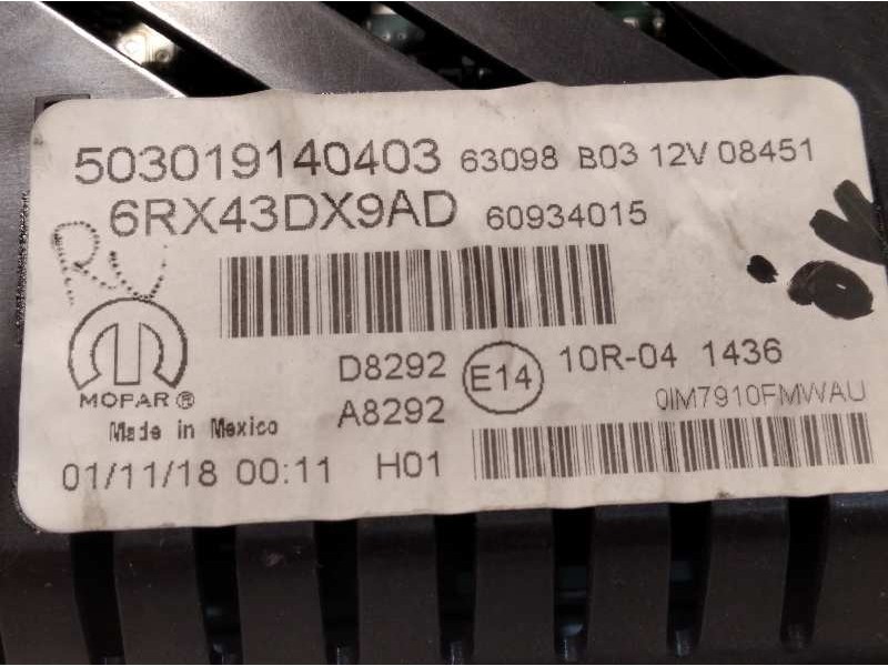 Recambio de cuadro instrumentos para jeep compass ii longitude 4x2 referencia OEM IAM 6RX43DX9AD  503019140403