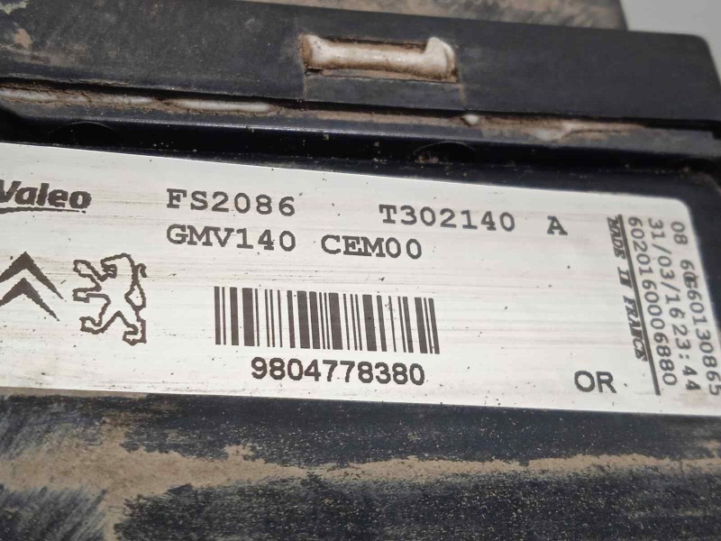 Recambio de electroventilador para peugeot 508 sw active referencia OEM IAM 9804778380  