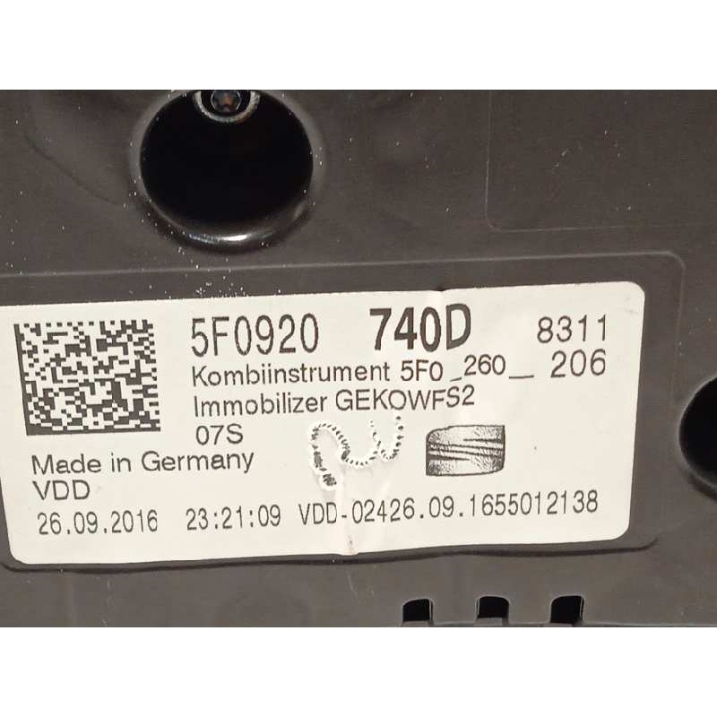 Recambio de cuadro instrumentos para seat ateca (kh7) style referencia OEM IAM 5F0920740D  