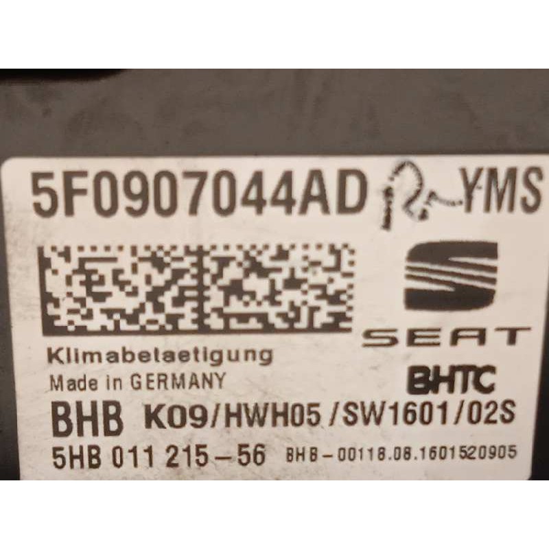 Recambio de mando climatizador para seat ateca (kh7) style referencia OEM IAM 5F0907044AD 5F0907044ADYMS 5HB01121556