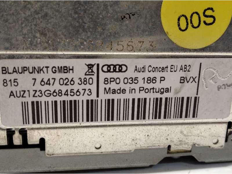 Recambio de sistema audio / radio cd para audi a3 (8p) 2.0 tdi referencia OEM IAM 8P0035186P  7647026380