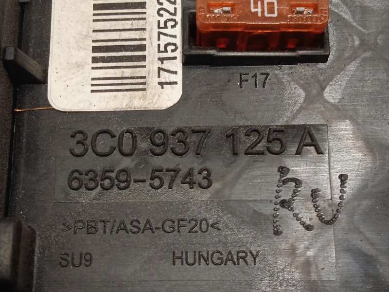 Recambio de caja reles / fusibles para volkswagen passat variant (365) advance 4motion bluemotion referencia OEM IAM 3C0937125A 