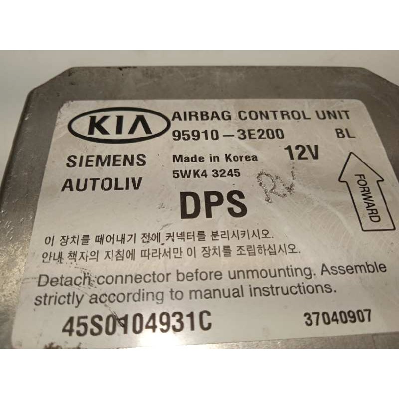 Recambio de centralita airbag para kia sorento 2.5 crdi ex referencia OEM IAM 959103E200  5WK43245