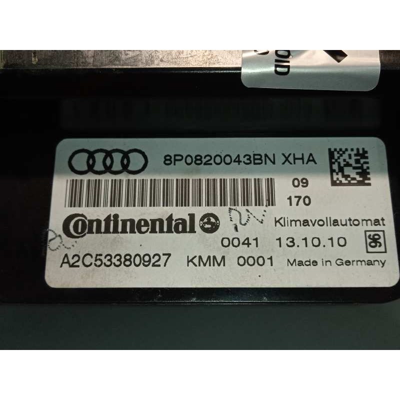 Recambio de mando climatizador para audi a3 sportback (8p) 1.6 tdi referencia OEM IAM 8P0820043BN  8P0820043BNXHA