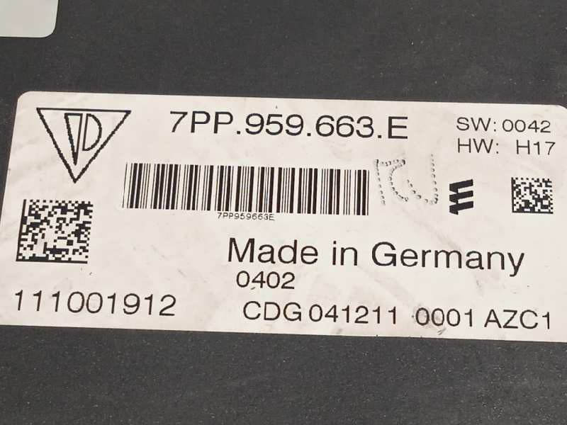 Recambio de modulo electronico para porsche panamera 4 s referencia OEM IAM 7PP959663E  