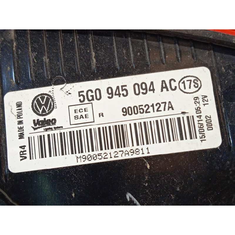 Recambio de piloto trasero derecho interior para volkswagen golf vii lim. advance bluemotion referencia OEM IAM 5G0945094AC  