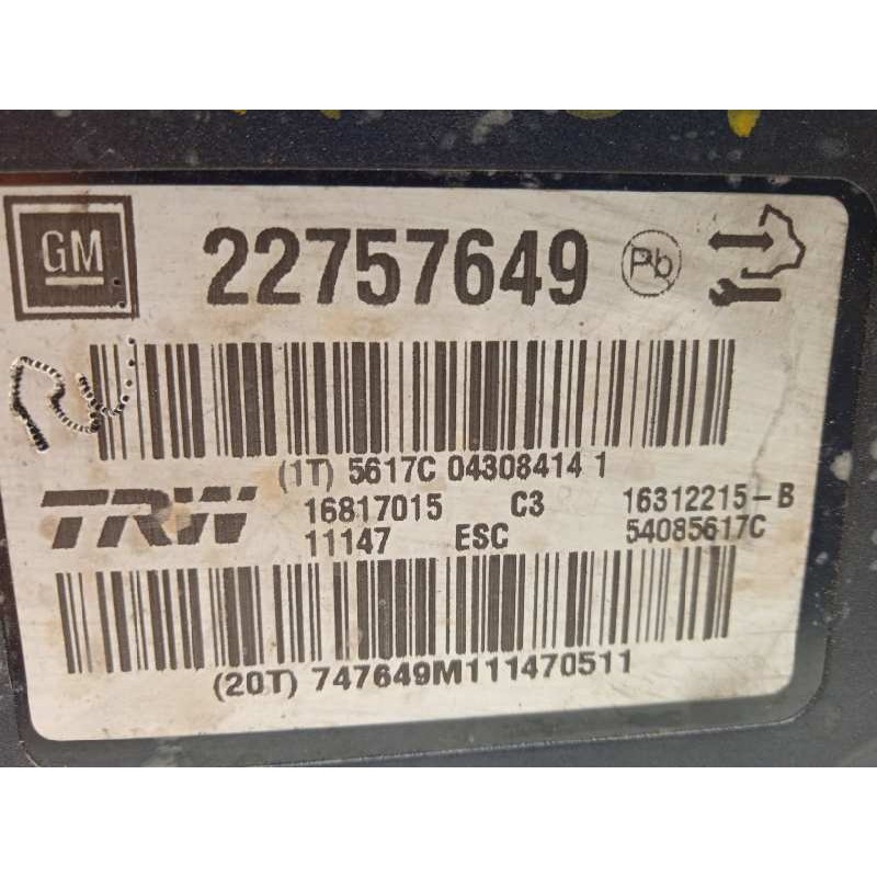 Recambio de abs para opel insignia berlina sport referencia OEM IAM 22757649 54085617C 16312215B