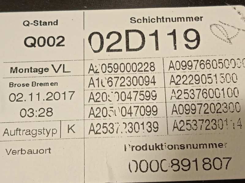 Recambio de elevalunas delantero izquierdo para mercedes-benz clase glc (w253) glc 220 d 4matic referencia OEM IAM A2537206303  