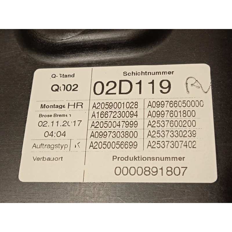 Recambio de elevalunas trasero derecho para mercedes-benz clase glc (w253) glc 220 d 4matic referencia OEM IAM A2537308002  A213