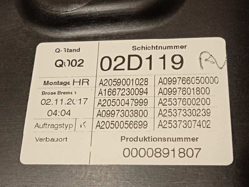 Recambio de elevalunas trasero derecho para mercedes-benz clase glc (w253) glc 220 d 4matic referencia OEM IAM A2537308002  A213