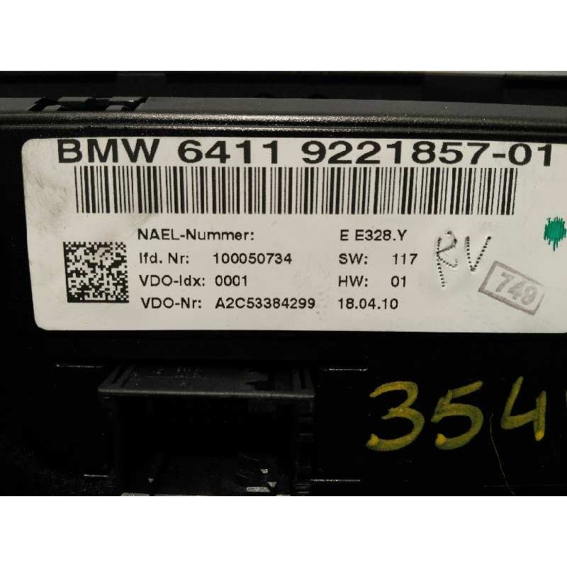 Recambio de mando calefaccion / aire acondicionado para bmw serie 3 touring (e91) 318d referencia OEM IAM 64119221857  