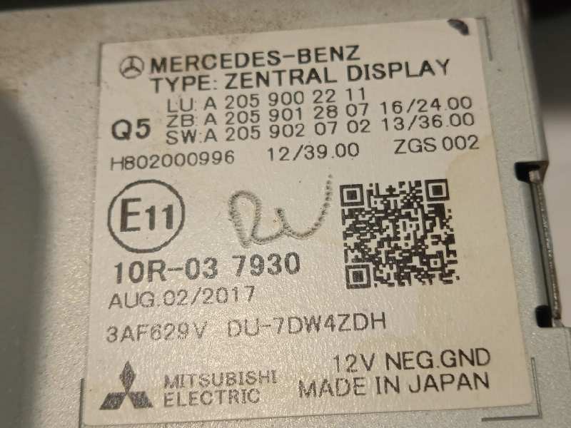 Recambio de pantalla multifuncion para mercedes-benz clase glc (w253) glc 220 d 4matic referencia OEM IAM A2059002211  