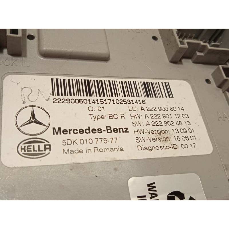 Recambio de caja reles / fusibles para mercedes-benz clase glc (w253) glc 220 d 4matic referencia OEM IAM A2229006014  5DK010775