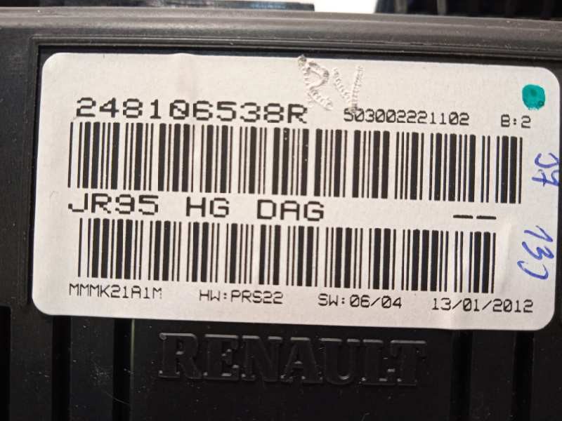 Recambio de cuadro instrumentos para renault scenic iii grand dynamique referencia OEM IAM 248106538R  