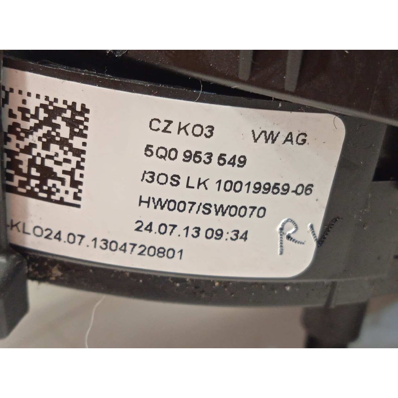 Recambio de anillo airbag para volkswagen golf vii lim. edition bluemotion referencia OEM IAM 5Q0953549  