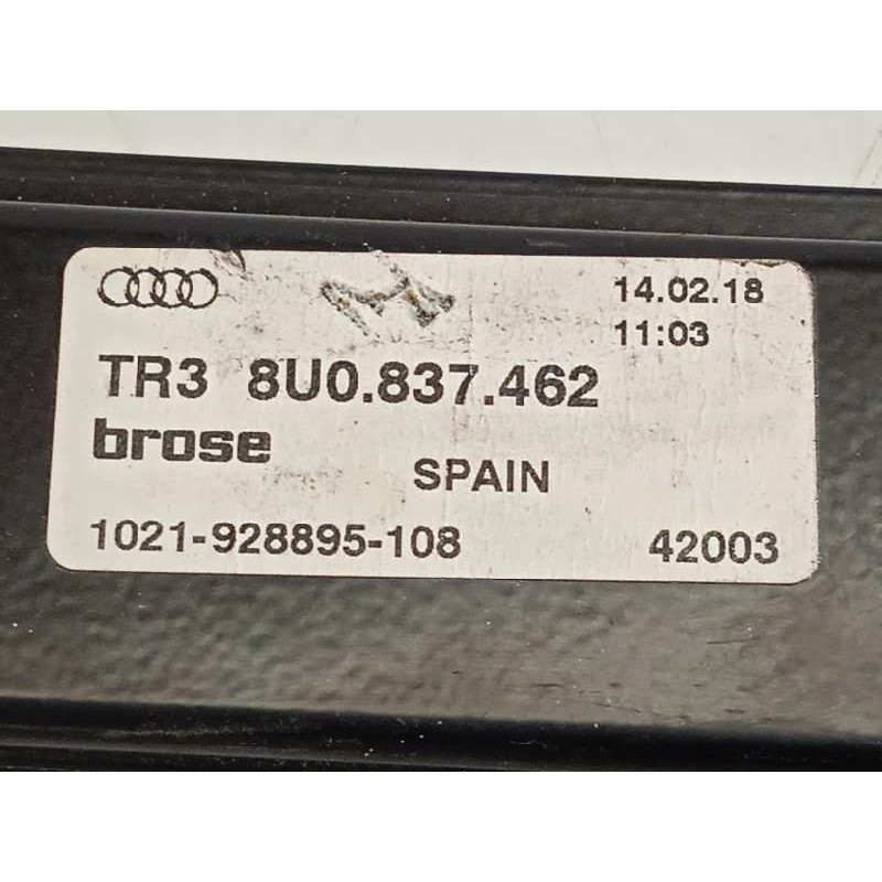 Recambio de elevalunas delantero derecho para audi q3 (8ug) attraction referencia OEM IAM 8U0837462 TR38U0837462 8K0959802B