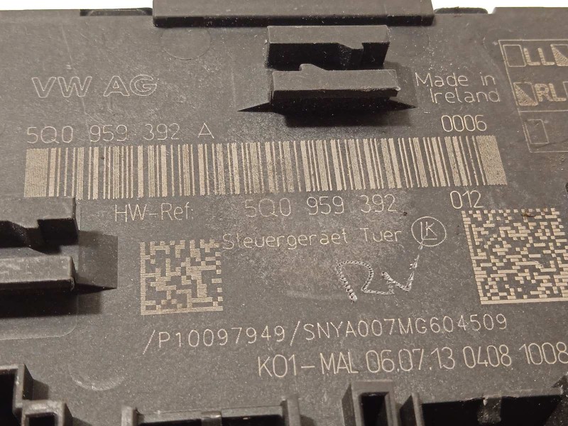 Recambio de centralita confort para volkswagen golf vii lim. edition bluemotion referencia OEM IAM 5Q0959392A  