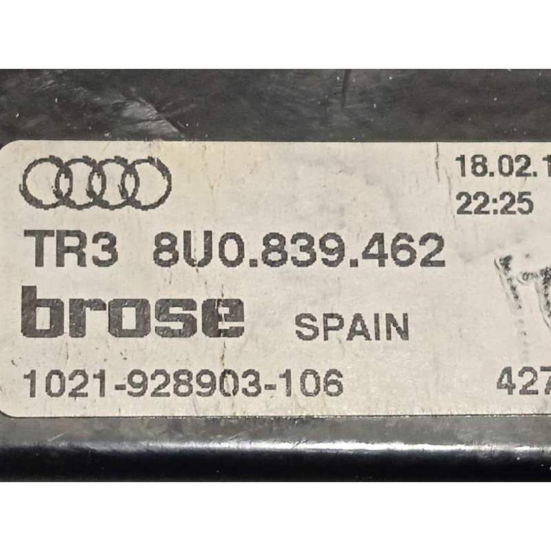 Recambio de elevalunas trasero derecho para audi q3 (8ug) attraction referencia OEM IAM 8U0839462 TR38U0839462 8K0959812A